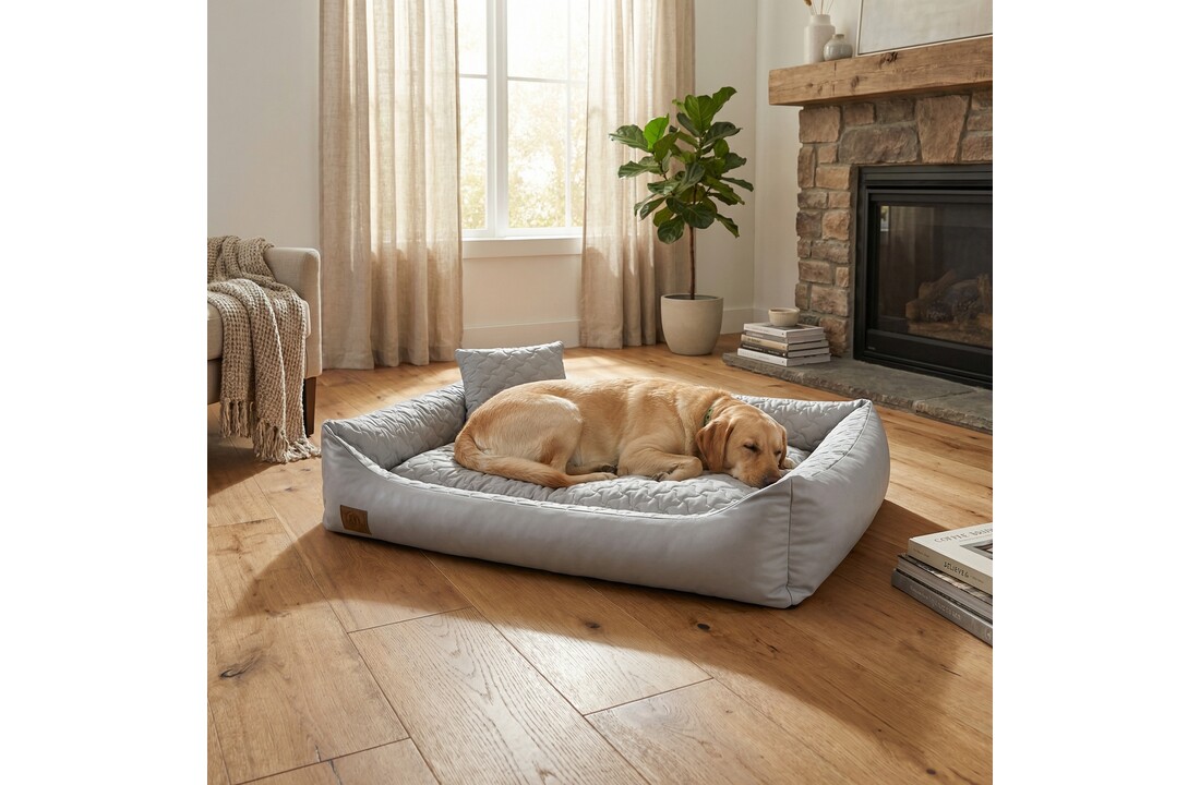 XXL Hondenbed van kunstleer - hondenkussen hondensofa kattenbed hondenkorf - waterdicht - 120x90