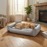 XXL Hondenbed van kunstleer - hondenkussen hondensofa kattenbed hondenkorf - waterdicht - 120x90