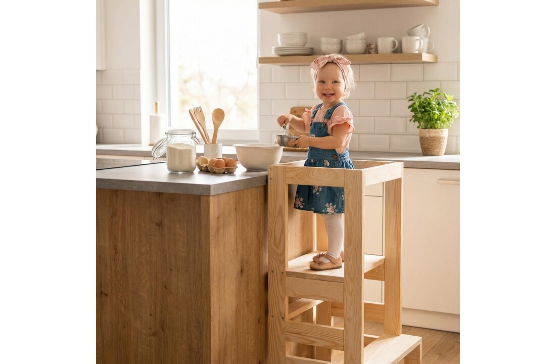 Leertoren - Keukenhulp - 90x39x52 cm - kindertrapje