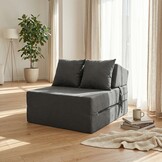 Opvouwbaar matras - logeermatras - 200x70x15 cm - antraciet