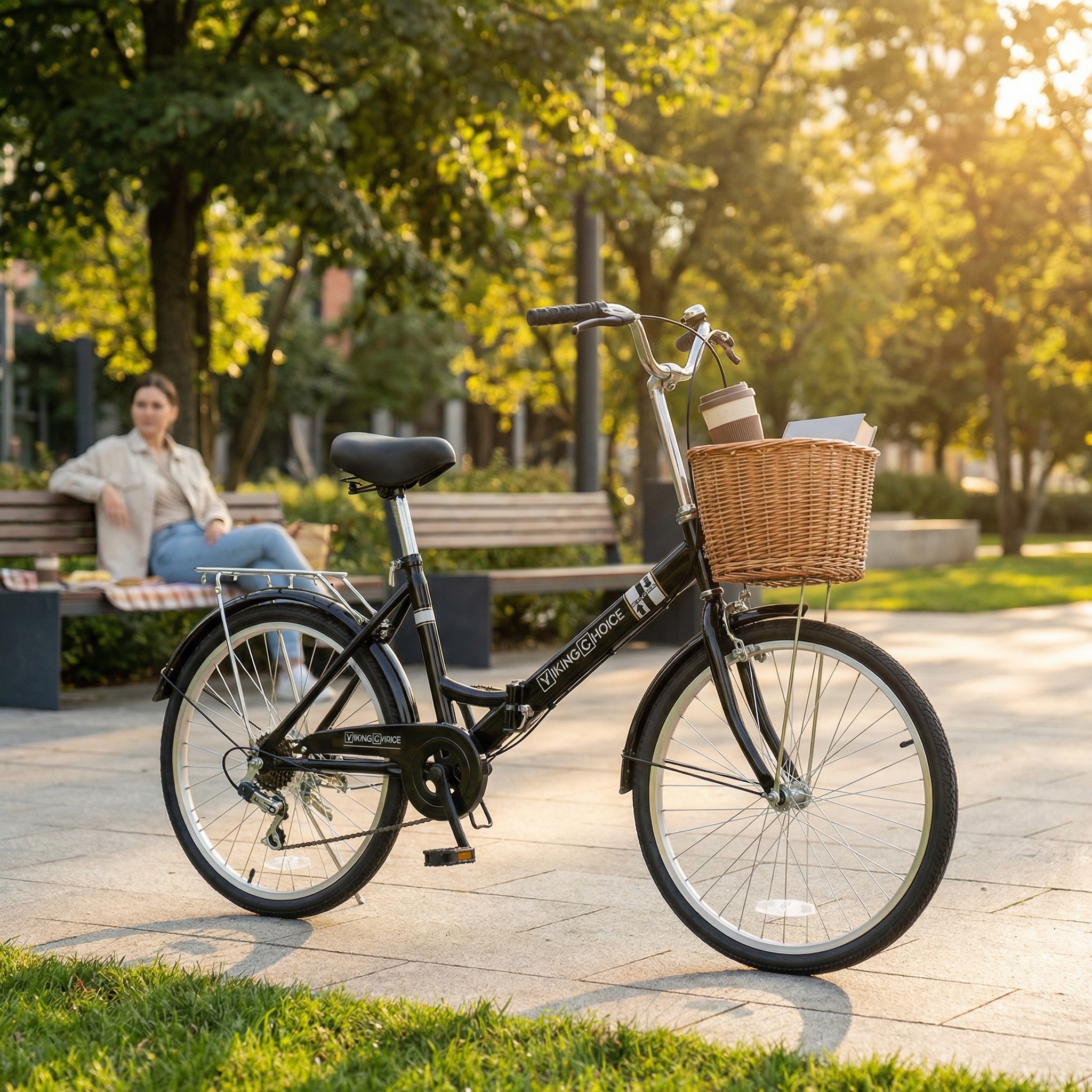 Vouwfiets 24 inch - zwart - zonder versnellingen