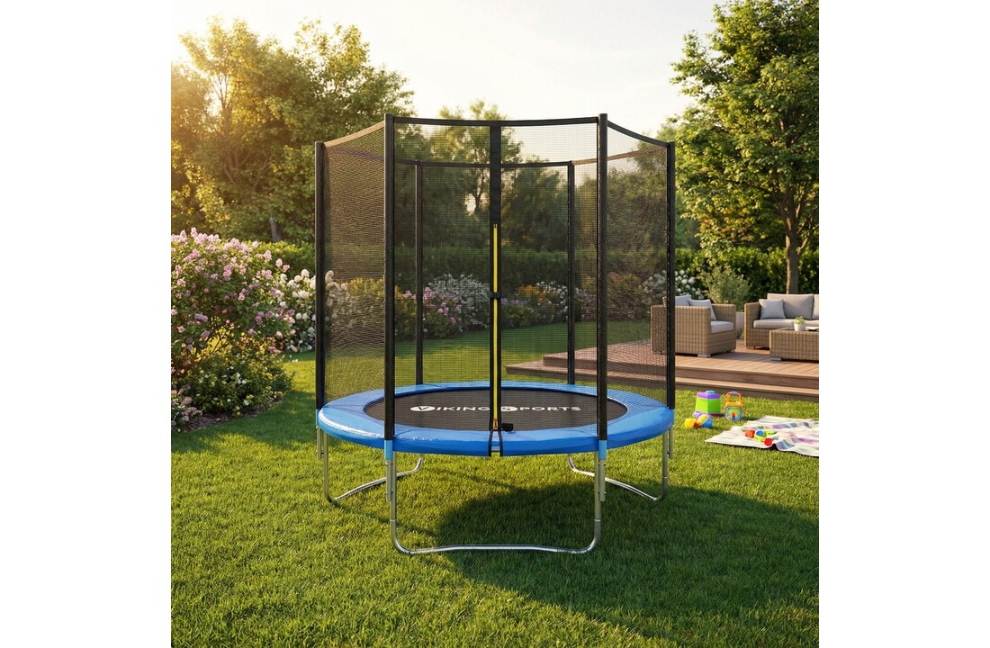 Trampoline - 183 cm - met veiligheidsnet - blauw
