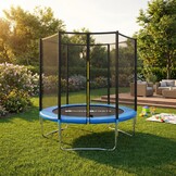 Trampoline - 183 cm - met veiligheidsnet - blauw