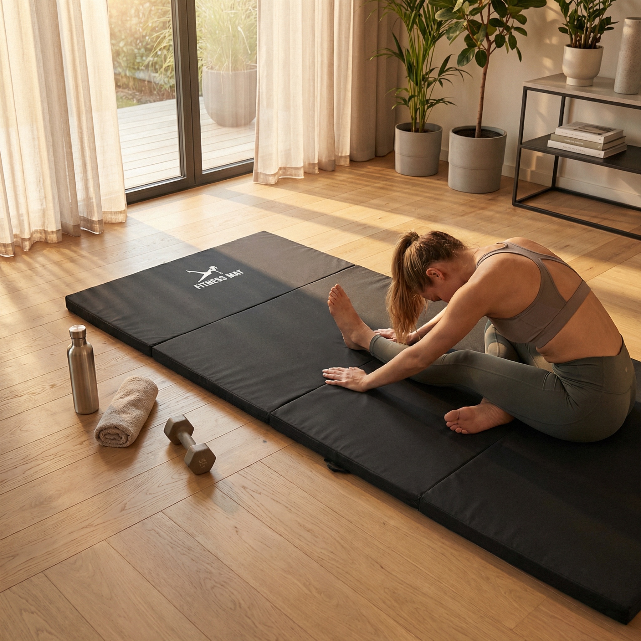 Fitness matras opvouwbaar 120x200x5 waterdicht