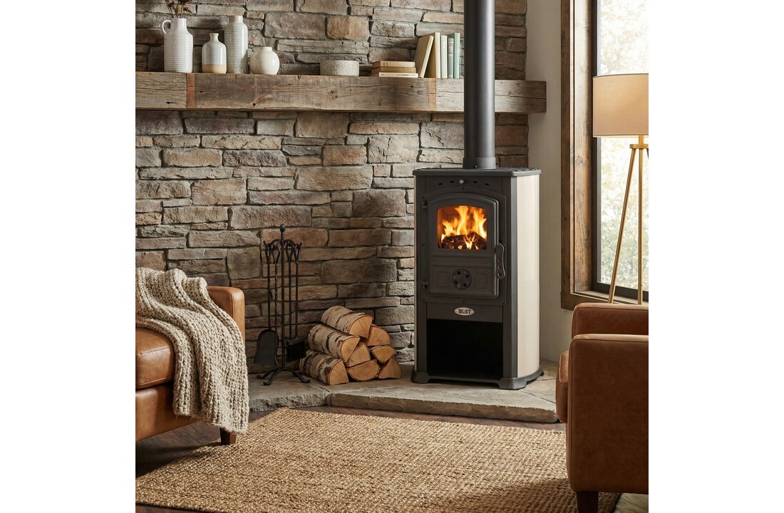 Houtkachel - staal - vrijstaand - 10KW