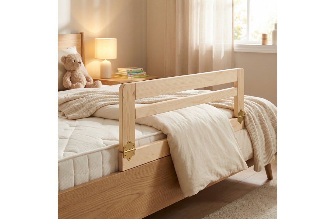 Bedhek inklapbaar - uitvalbeveiliging - vuren 67x40x30cm