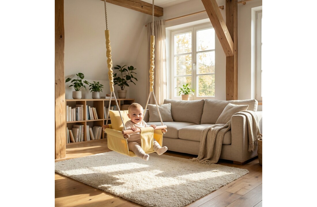 Baby swing - Baby schommelstoel - max. 20 kg - crème