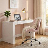 Bureaustoel AVOLA - ergonomisch - velvet - roze