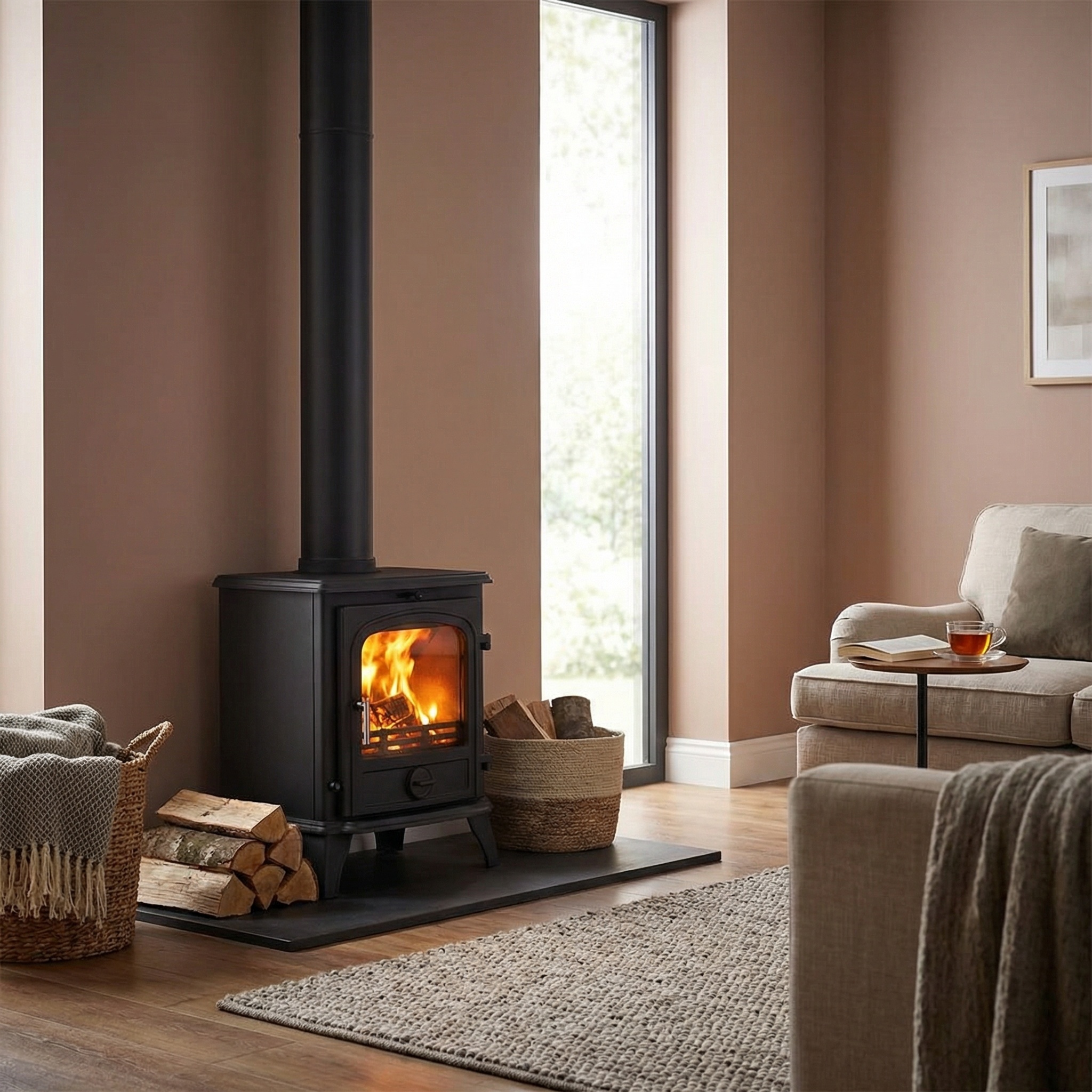 Kachelpijp - rookkanaal - 2mm staal - Ø 120 mm - 100 cm - zwart