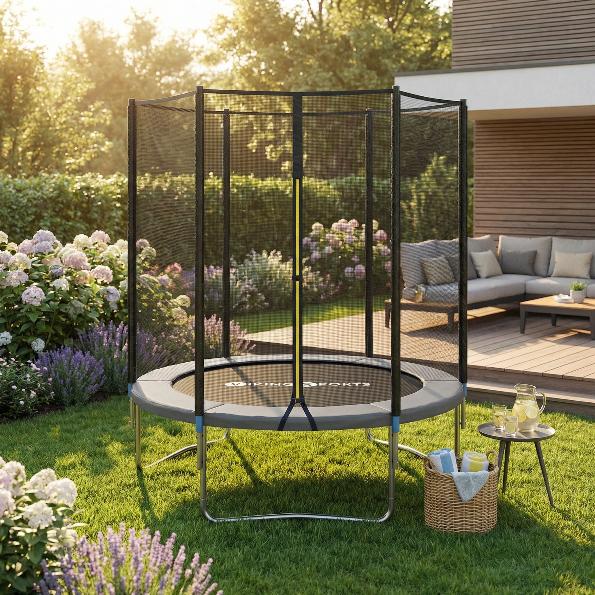 Trampoline - 183 cm - met veiligheidsnet - zwart