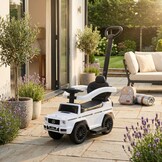 Loopauto - Mercedes Benz G350 - met duwstang - wit