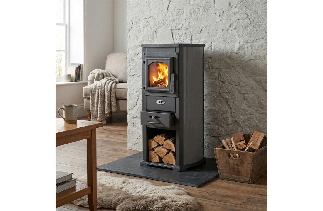 Houtkachel - antraciet - 6,6kW tot 8,5kW