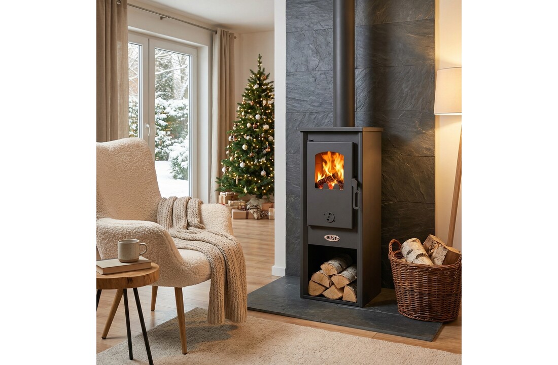 Vrijstaande houtkachel - 8,0 kW - antraciet