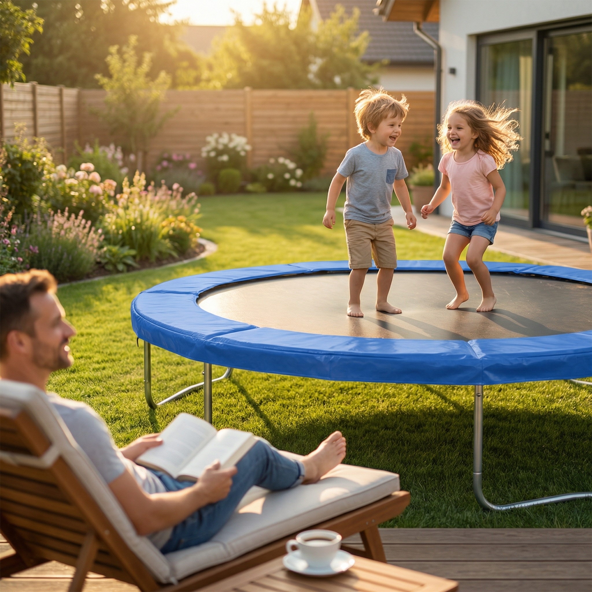 Trampoline randafdekking - blauw - 252 cm