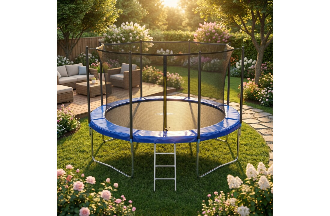 Rand afdekking trampoline - Blauw - 244 cm