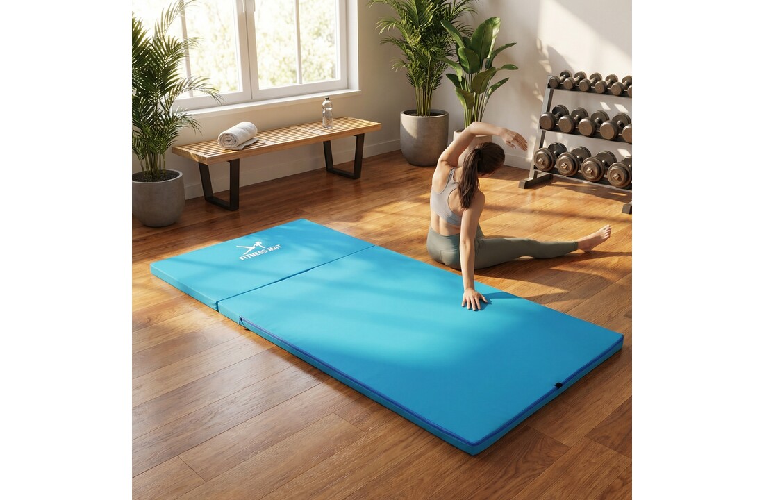 Fitness matras opvouwbaar 80x200x5 waterdicht