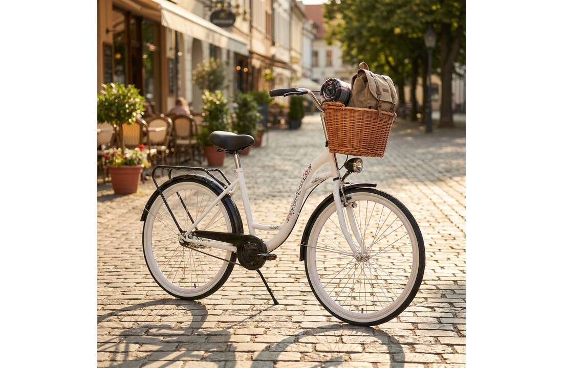 Fiets voor meisje - meisjesfiets 26 inch - zwart wit