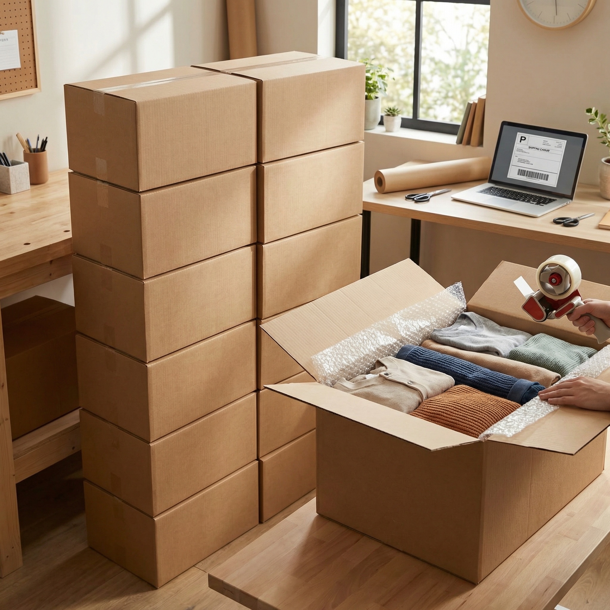 Verzenddozen - kartonnen dozen - 60x40x40cm - 3 laags 10 stuks