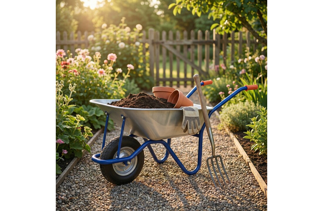 Kruiwagen 125L – verzinkt staal – tot 120 kg - massief wiel