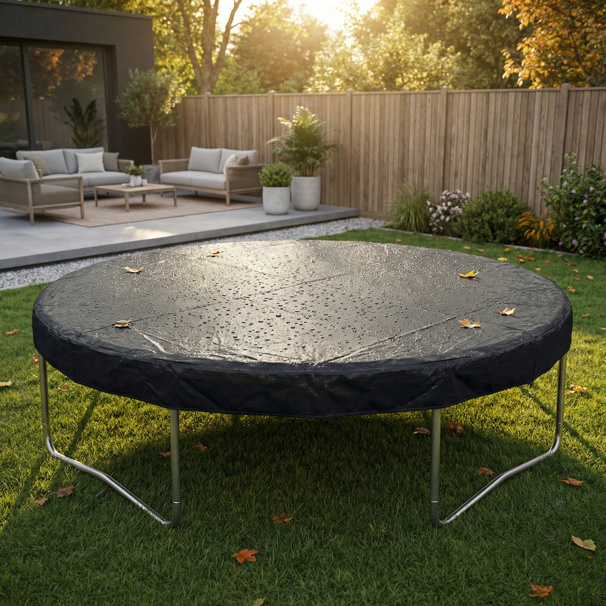 Afdekhoes trampoline - regenhoes - zwart - Ø 366 cm