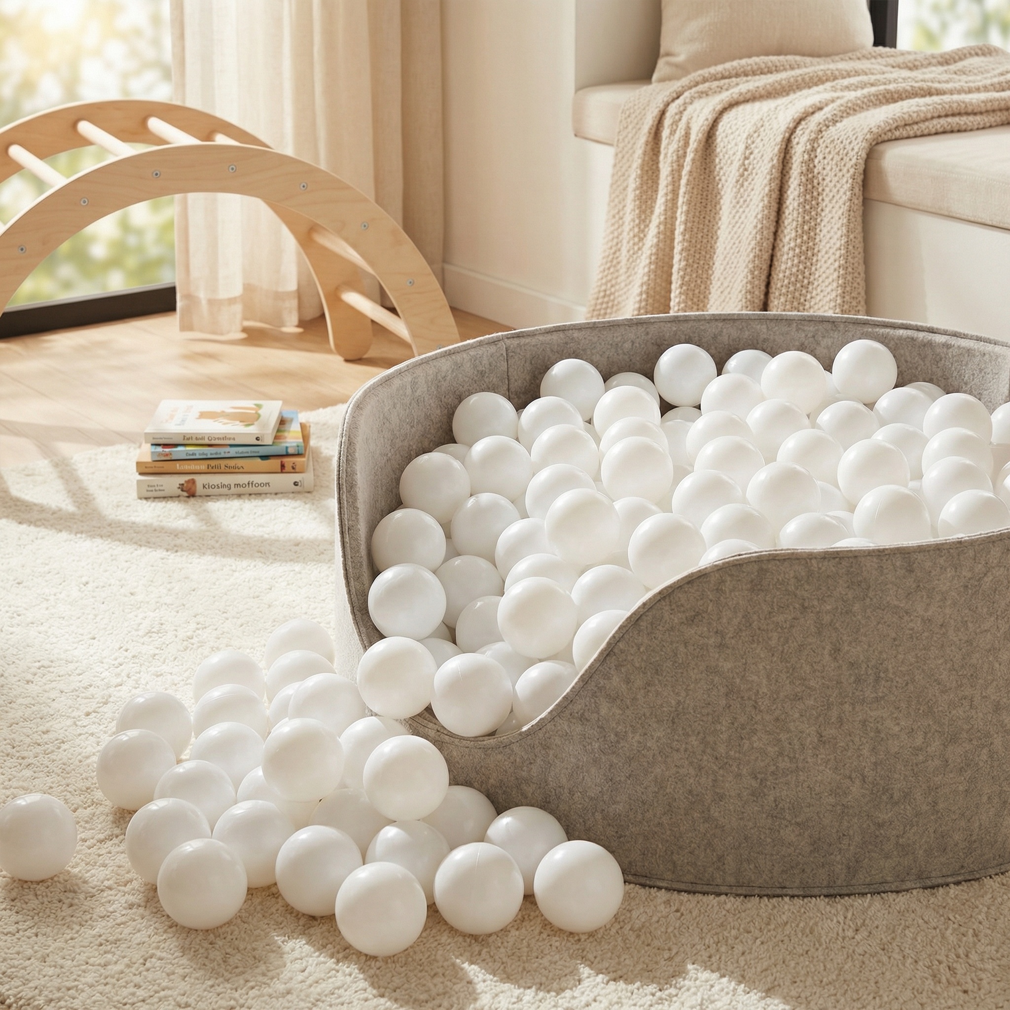 Ballenbak ballen wit (70mm) 300 stuks