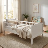 Kleuterbed - wit - 200x90cm - incl lattenbodem kinderbed