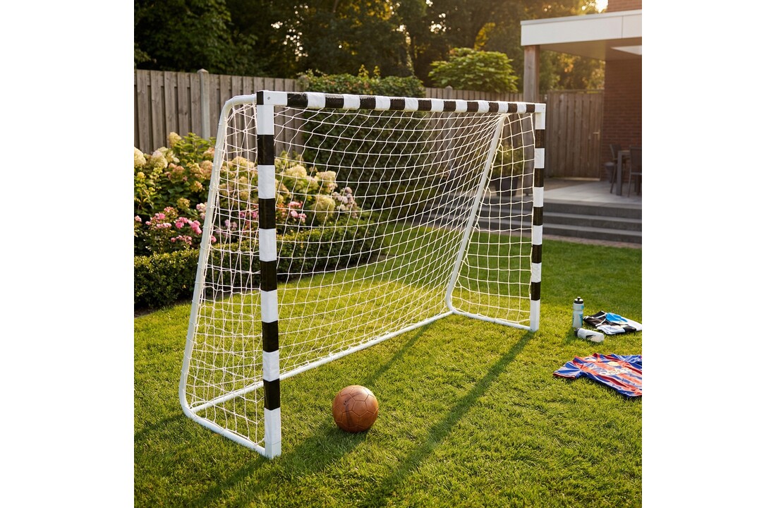 Voetbalgoal 300x200 cm wit - voetbaldoel