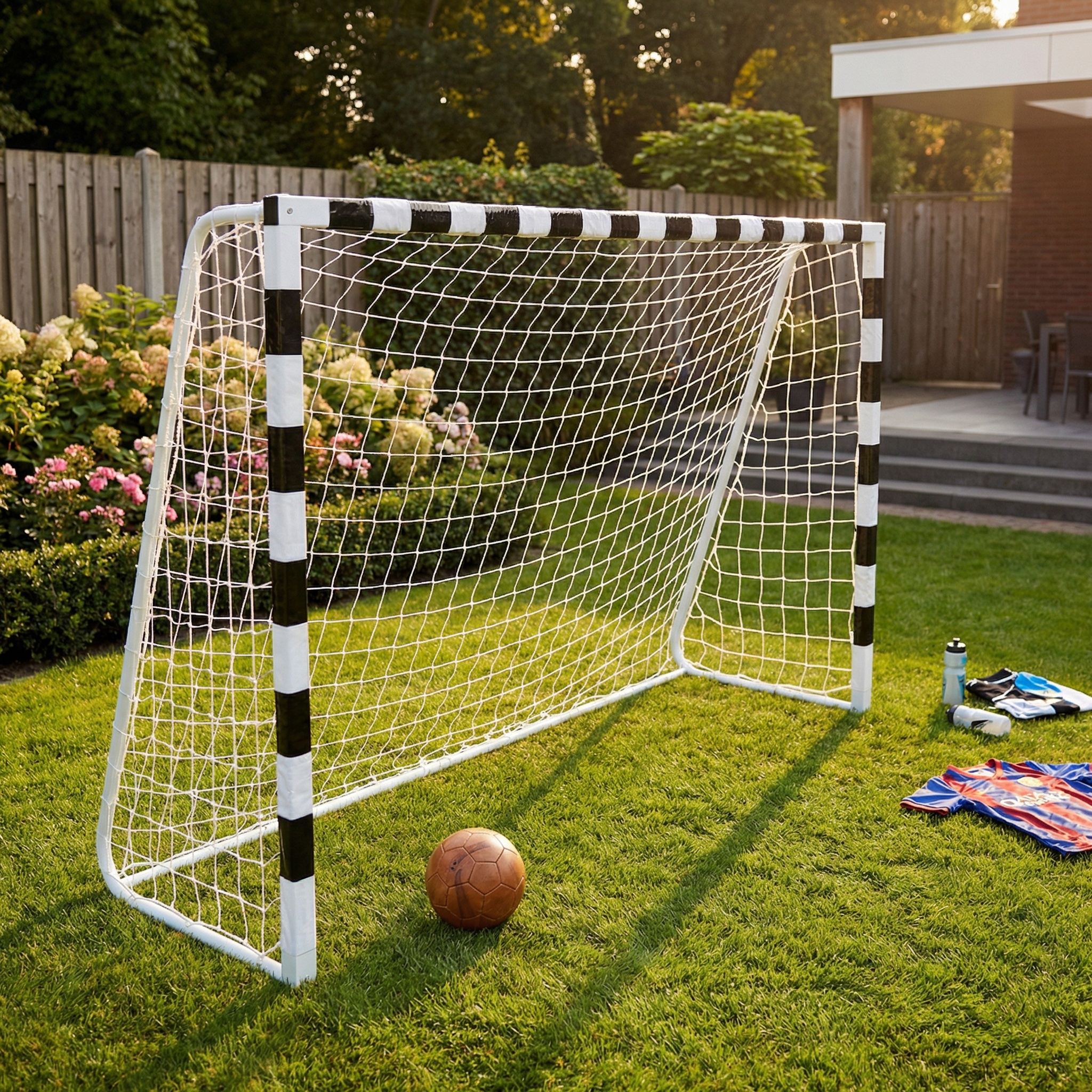 Voetbalgoal 300x200 cm wit - voetbaldoel