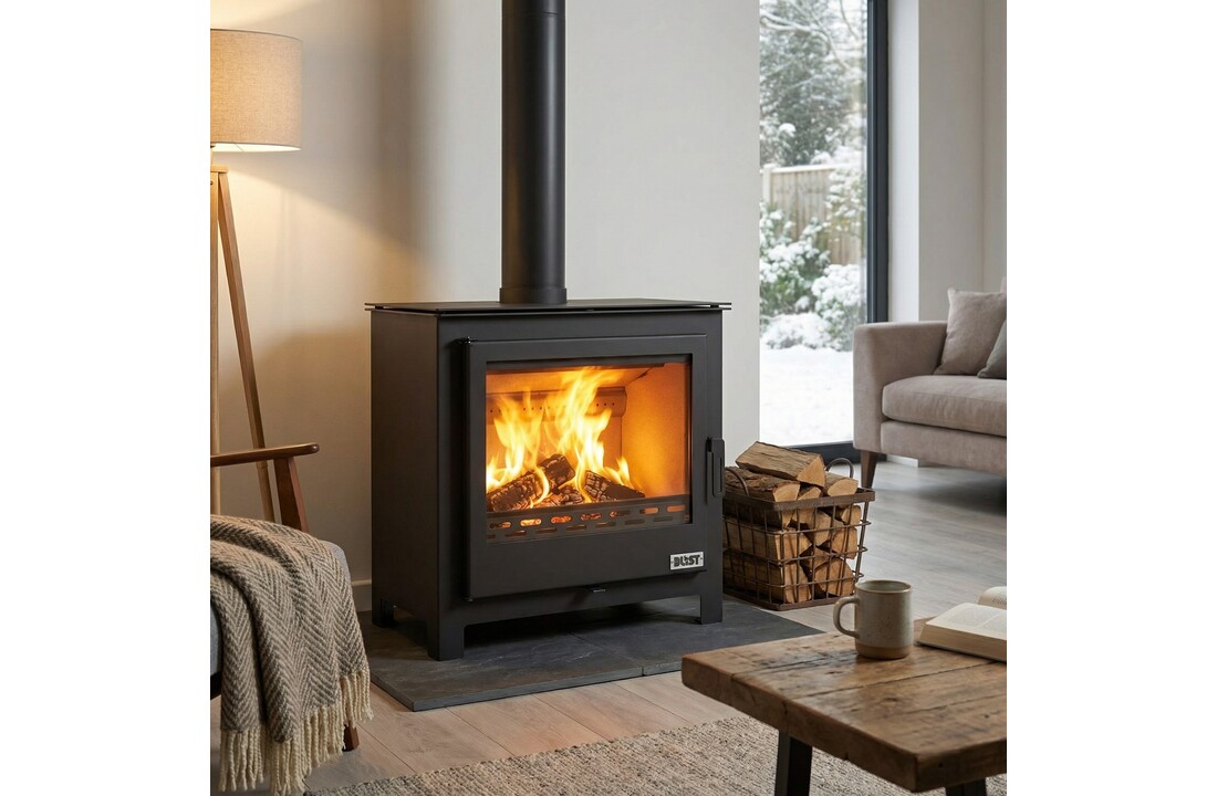 CV Houtkachel - staal - vrijstaand - 26kw