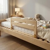 Bedhek inklapbaar - uitvalbeveiliging - vuren 127x40x30cm