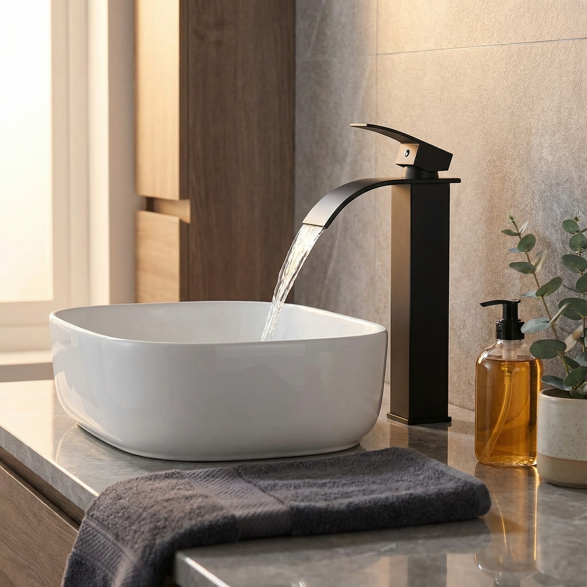 Wastafel badkamer kraan - zwart