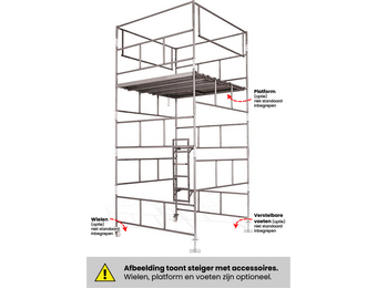 Warschau steiger - set 30 frames - werkhoogte 12,50 m - staal