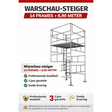 Warschau steiger - set 14 frames - werkhoogte 6,90 m - staal
