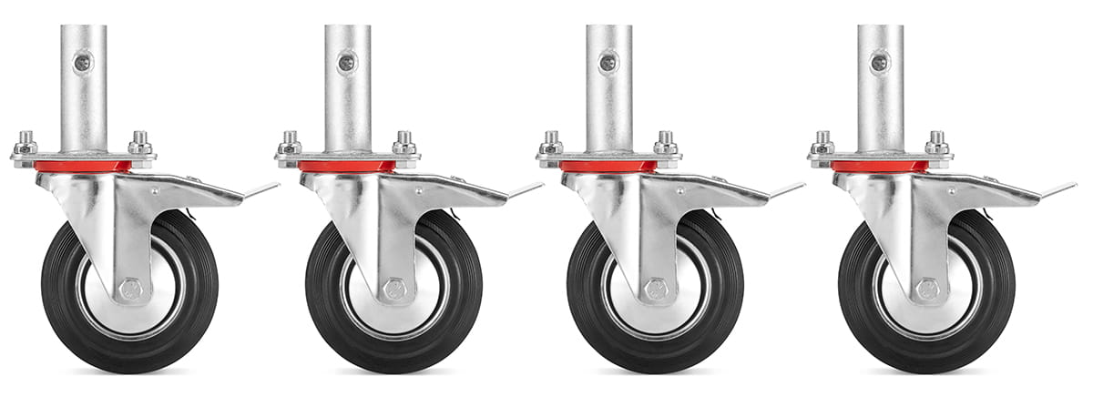 Zwenkwiel - Steigerwiel - met rem - Ø26 mm - voor Warschau