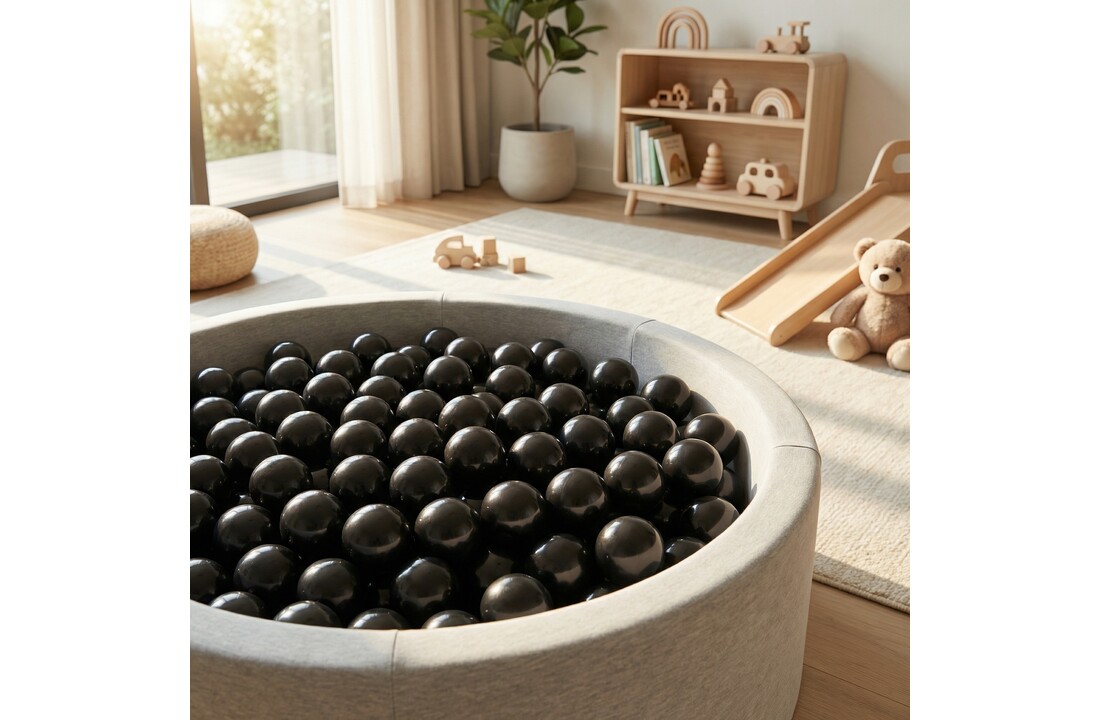 Ballenbak ballen zwart (70mm) 100 stuks