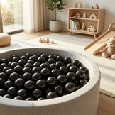 Ballenbak ballen zwart (70mm) 100 stuks