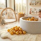 Ballenbak ballen goud (70mm) 100 stuks