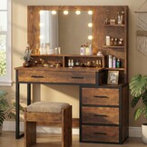 Kaptafel met spiegel 92x40x143 cm – industrieel