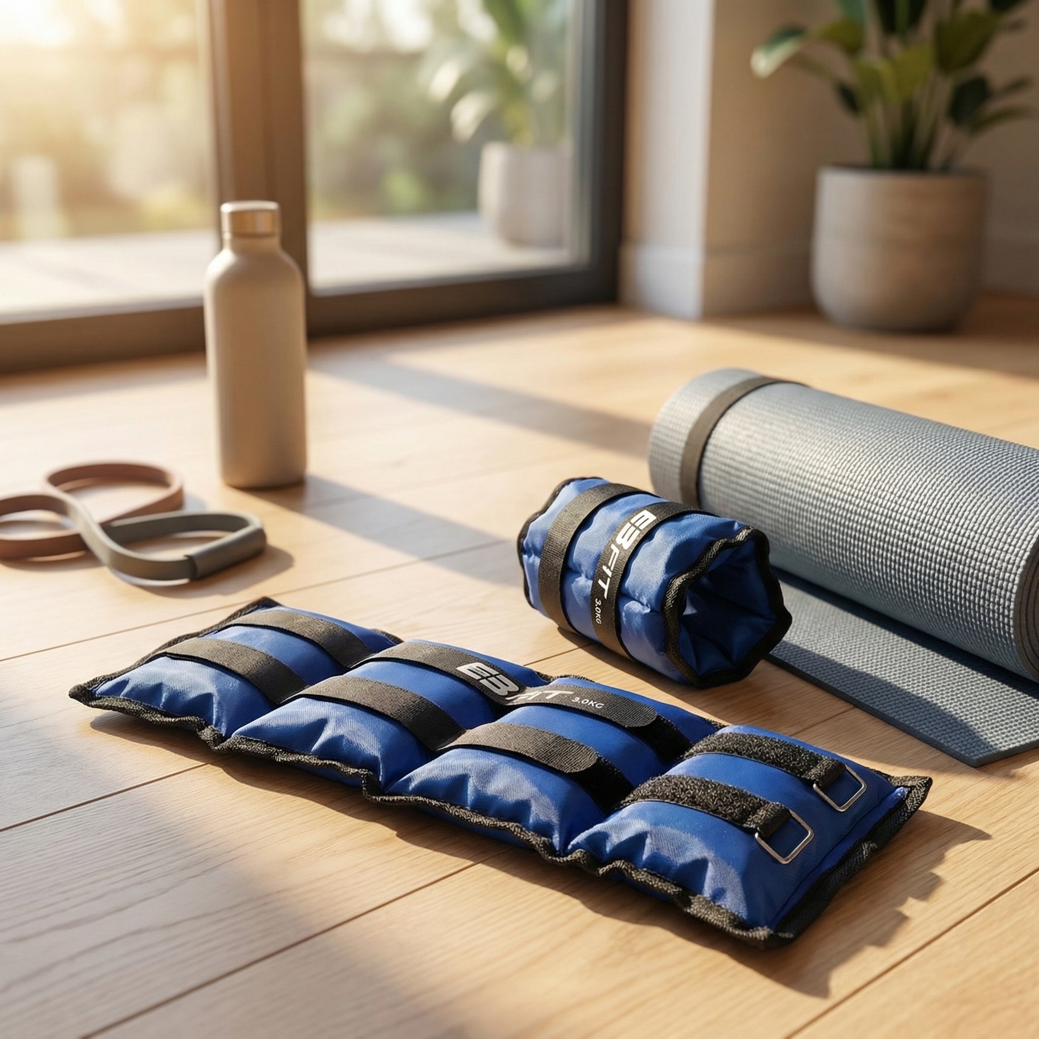 Enkelgewichten - polsgewichten - 6 kg (2x3 kg) - blauw