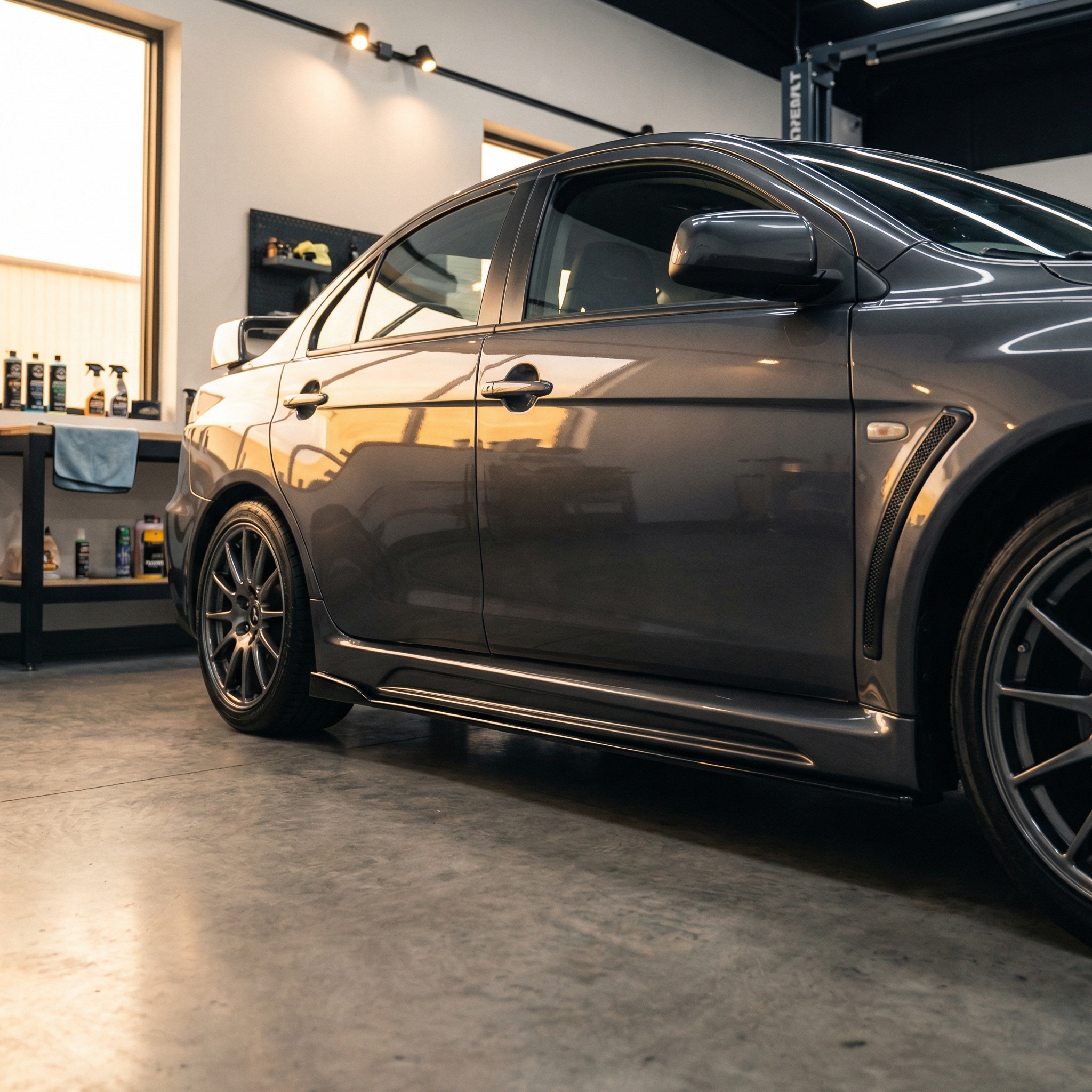 Sideskirts geschikt voor Mitsubishi Lancer 08-11 EVO stijl