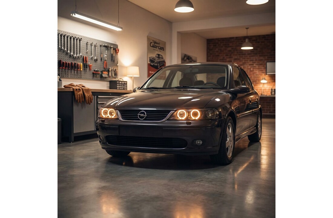 Koplampen geschikt voor Opel Vectra B 99-03 02 Angel Eyes zwart