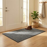 Deurmat - droogloopmat - inloopmat - 60 x 90 cm - grijs