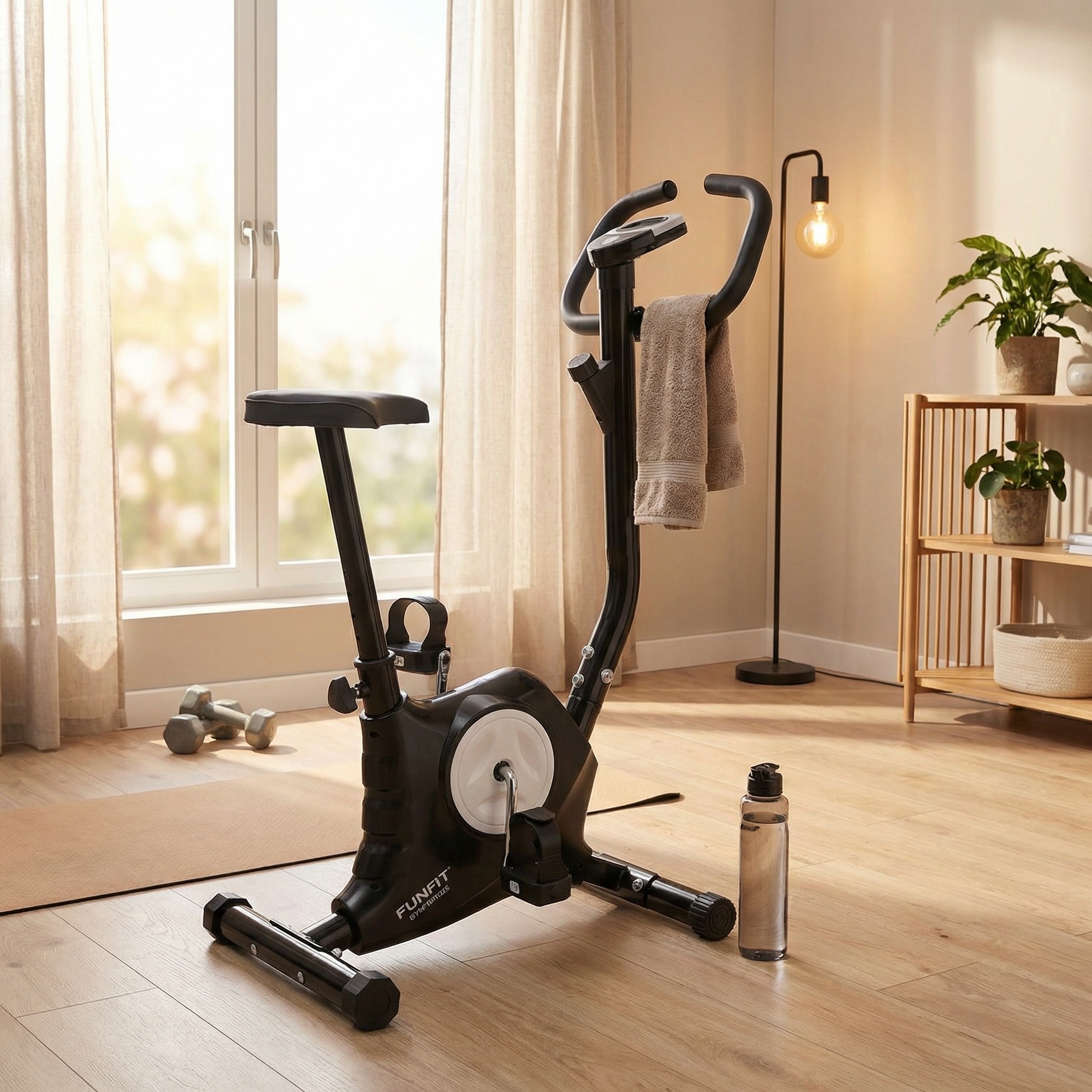 Hometrainer fiets - zwart - mechanische weerstand