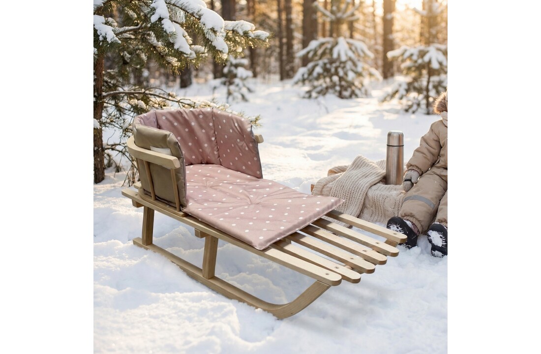 Kussen voor op de slee - comfortabel & waterdicht - beige