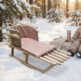 Kussen voor op de slee - comfortabel & waterdicht - beige