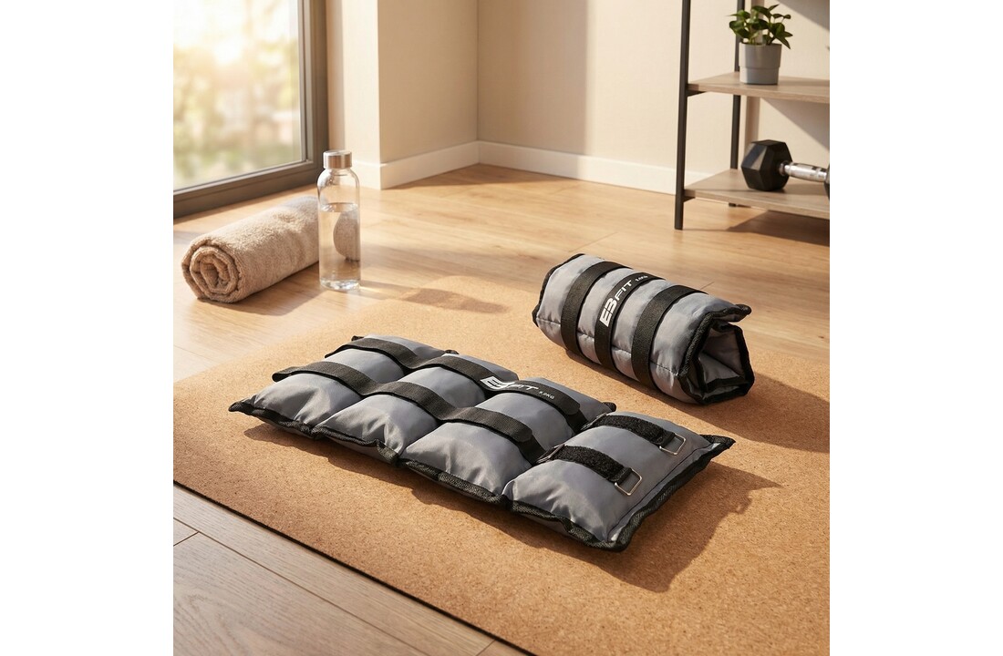 Enkelgewichten - Polsgewichten - 10 kg (2x5 kg) - grijs