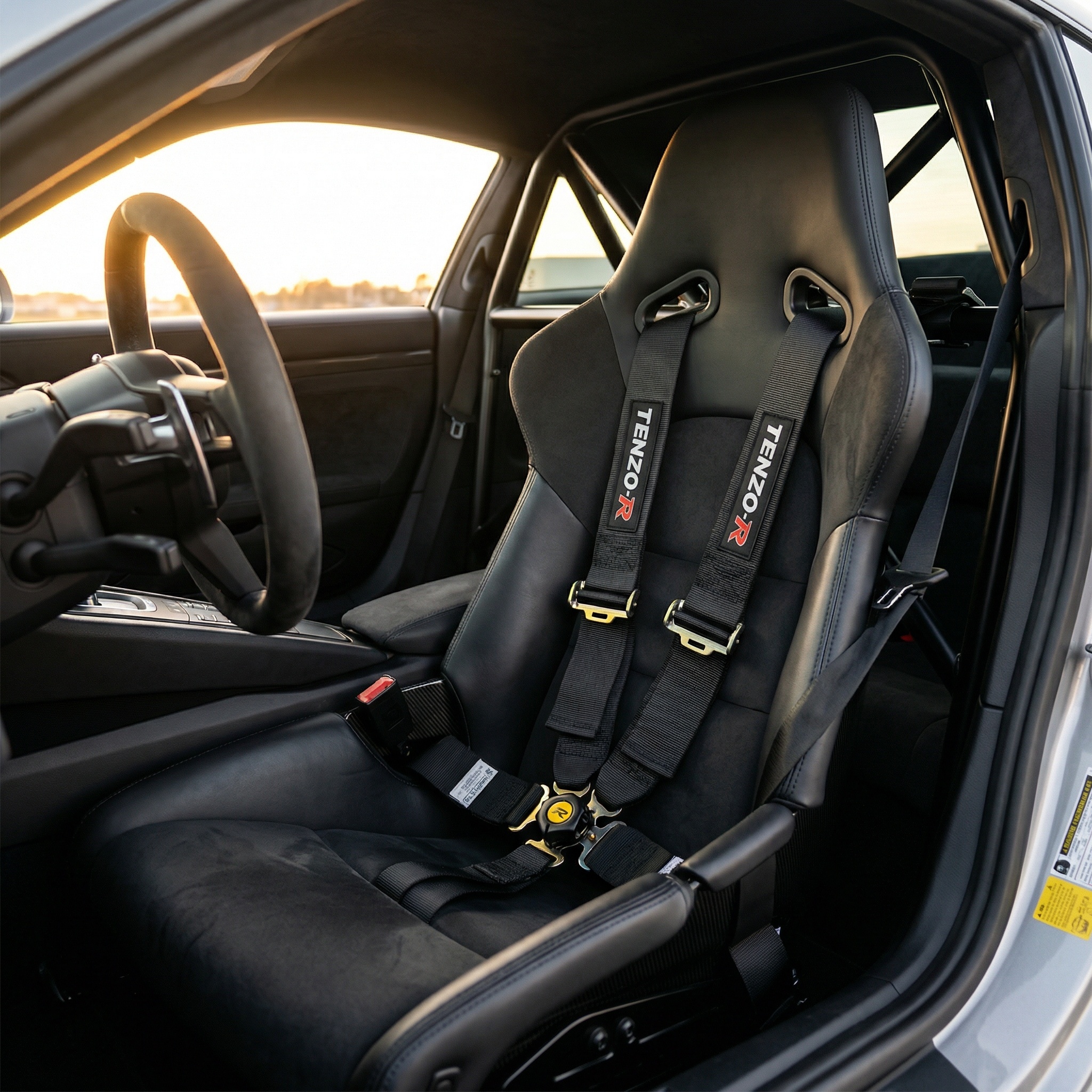 Sportgordel 4 punts zwart