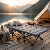 Veldbed deluxe - 190x70x36,5cm - opvouwbaar - tot 120 kg