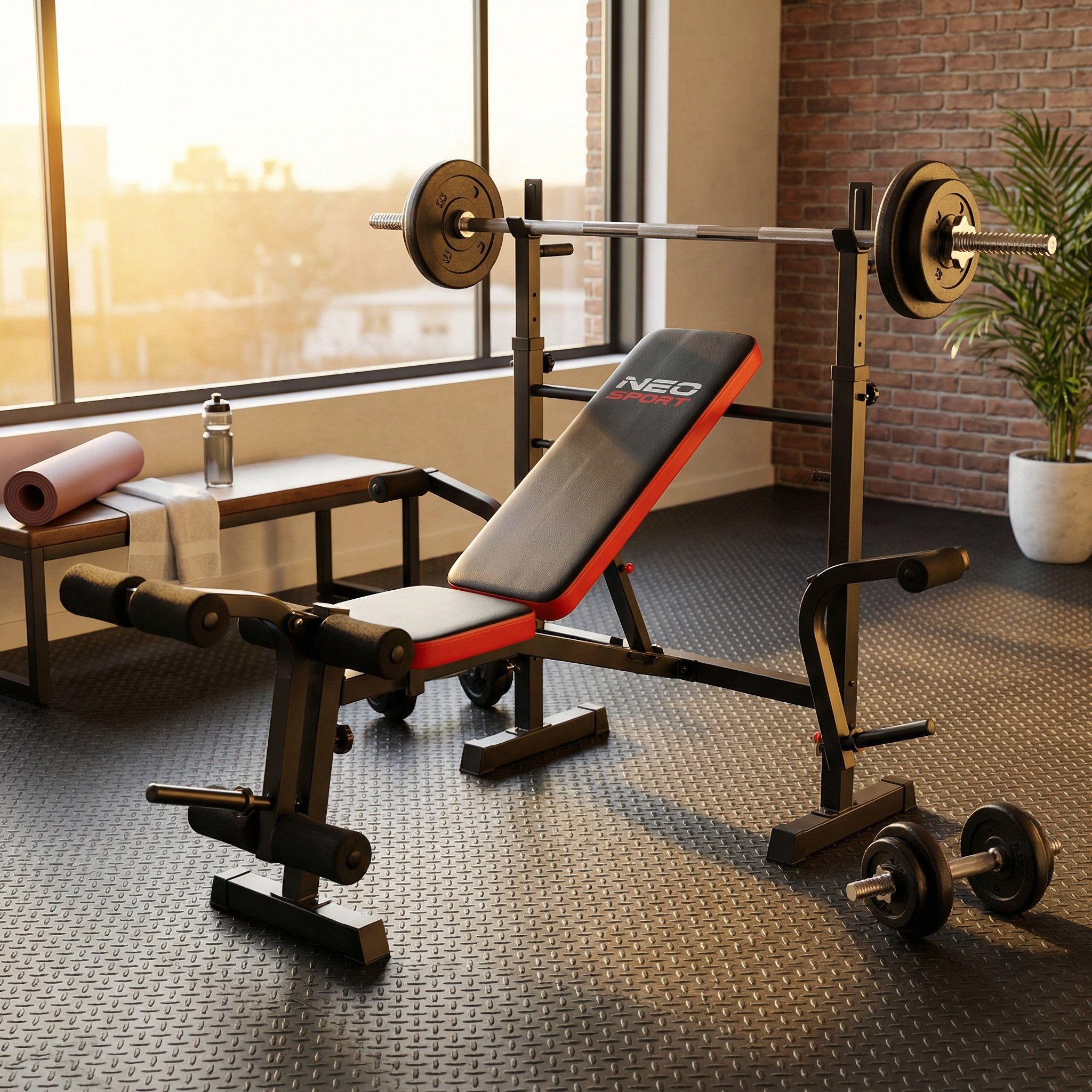 Sportbank - multifunctionele halterbank - volledig instelbaar