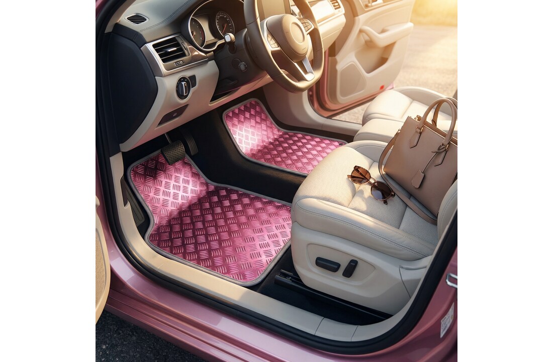 Vloermatten auto roze - Universeel - Automatten set